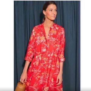 Tuckernuck Royal Shirt Dress Red Vida De Las Flores